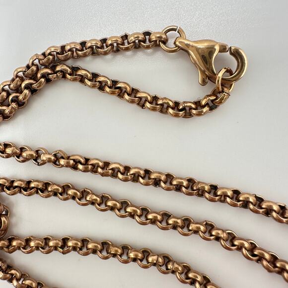 Wintex rose gold pink enamel clear rhinestones quartz pocket watch necklace - Picture 8 of 10